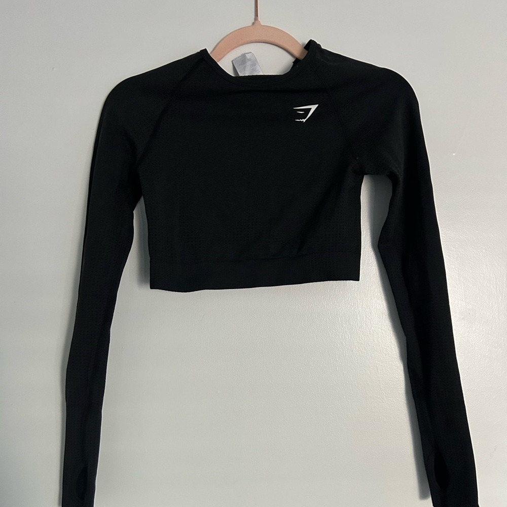Gymshark Black Long Sleeve Crop Top